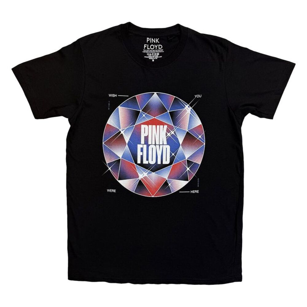 Pink Floyd Unisex Adult Diamond T-Shirt / Black